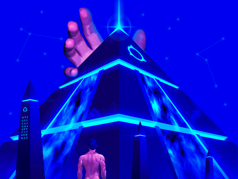 𝐏 𝐘 𝐑 𝐀 𝐌 𝐈 𝐃 𝐎 𝐒 animation astrology constellation egyptian gif glyph god graphic design lava logo monument motion mystic neon obelisk pyramid runes symbol temple volcano