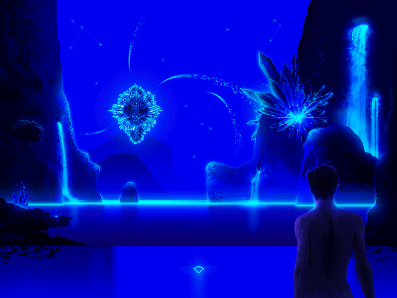 𝑪 𝑹 𝒀 𝑺 𝑻 𝑨 𝑹 𝑰 𝑨 ˗ˏˋ💎ˎˊ˗ animation beautiful blue boy crystals gem gemstone gif graphic design illustration jewel magic motion mystery mystic night oasis photoshop ultramarine vibes