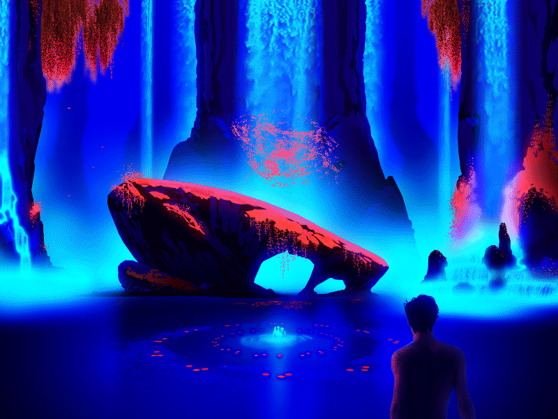 𝑷𝒓𝒆𝒔𝒆𝒓𝒗𝒆𝒅 𝑷𝒓𝒊𝒔𝒕𝒊𝒏𝒆 🌺 aesthetics animation beautiful boy coral eden gif magical mood motion mystic mystical oasis panorama paradise pink sactuary spiritual vibes waterfall