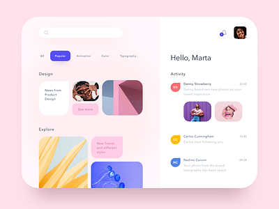 Pink Layout app colors design layout layout design pink sketch ui uiux webdesign