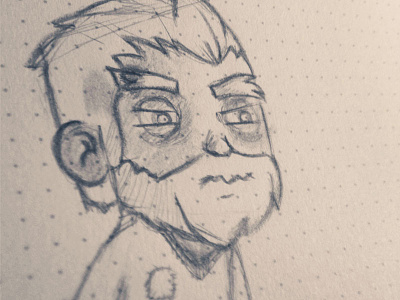 angry guy sketch
