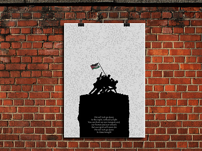 They will never go down. flag freedom palestine poster typography wall