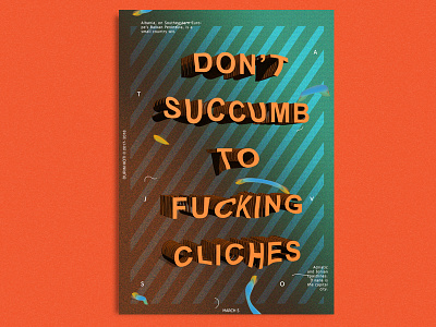 Cliches baugasm graphic inspiration poster typhography