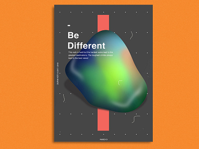 Be Different baugasm graphic inspiration poster typhography