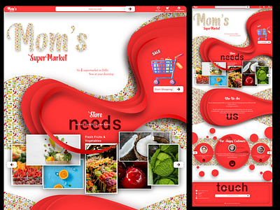 SuperMarket... design market mom olfreg314 red shop supermarket ui ux webpage website