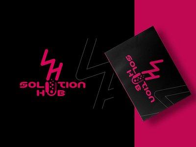 SOlution HUb best design branding business card card design good logo design graphic design high quality design log logo branding logo design olfreg314 red solution hub ui ux