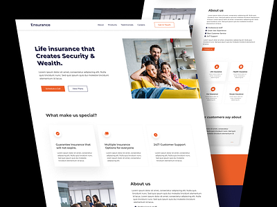 Ensurance | Insurance Company Landing Page