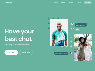 Web design for Chatapp design ui ux ux design web design website