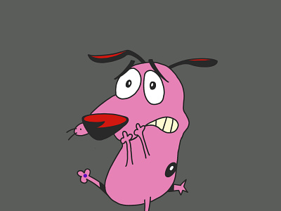 Courage: The Cowardly Dog cartoon courage dog illustration sketch