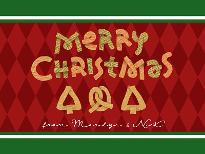 Hand Lettered Christmas Pretzels christmas cute design graphic design hand lettering illustration illustrator label lettering pretzels