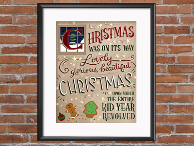 A Christmas Story Quote - Hand lettered