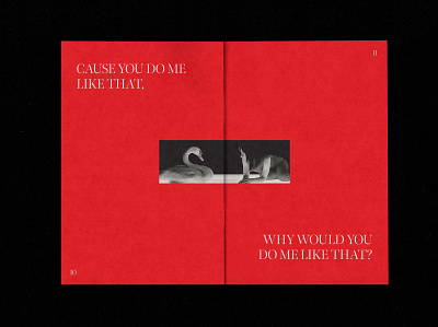 CINEMA - Lyric Zine "Calling U Back" adobe branding design editorial graphic design indesign lyric music nostalgic photo photography print publication red vintage