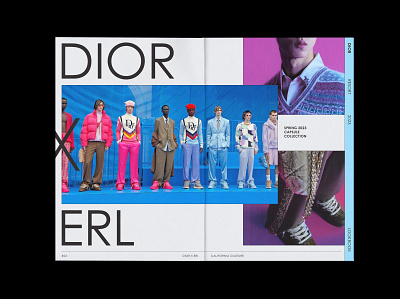 Dior x ERL — Resort 2023 Lookbook adobe adobe indesign design dior editorial erl fashion graphic design grid indesign layout print print design