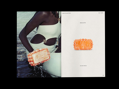 Cult Gaia — Resort/Swim 2023 Lookbook — Eos Clutch adobe adobe indesign adobe photoshop bag color design fashion grid handbag model photo print streetwear swimwear