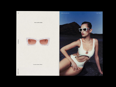 Cult Gaia — Resort/Swim 2023 Lookbook — Sunglasses adobe design designer editorial fashion glasses graphic design indesign logo lookbook magazine model photoshop print sunglasses type typography zine