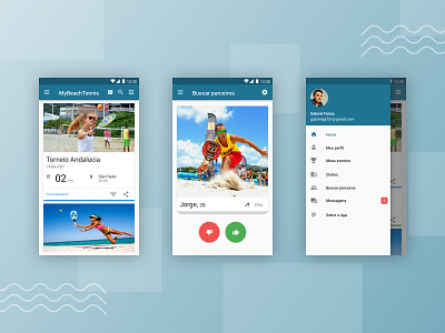 My Beach Tennis - Android App android app material design sport app tinder