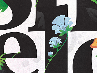 The Sheldon 18/19 Season Poster brochure concert hall floral illustration music seasonal seasons typography