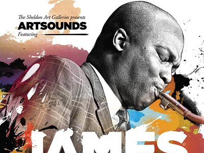 The Sheldon ArtSounds // James Carter artsounds concert jazz musician paint poster saxophone sheldon stl typography