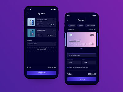 Payment in mobile app