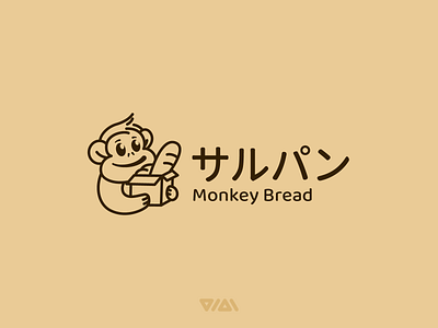MONKEY BREAD animation branding bread logo monkey