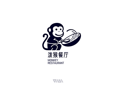 MONKEY RESTAURANT 泼猴餐厅 logo design branding design logo monkey restaurant
