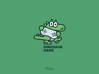 DINOSAUR GAME LOGO DESIGN branding design dinosaur game logo design game logo