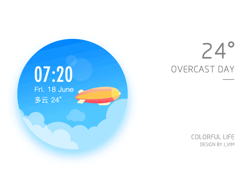 COLORFUL LIFE ui watch weather