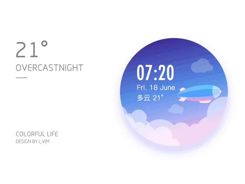 COLORFUL LIFE ui watch weather