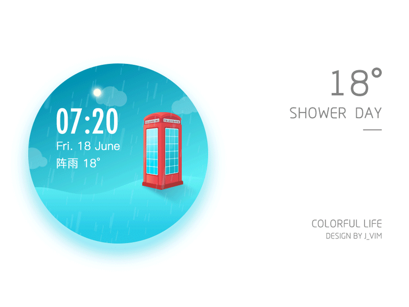 COLORFUL LIFE ui watch weather