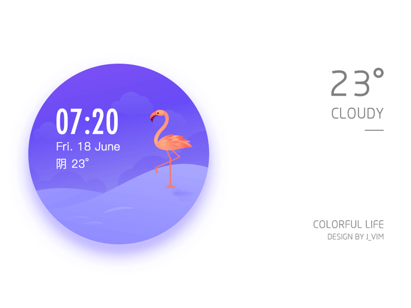 COLORFUL LIFE ui watch weather