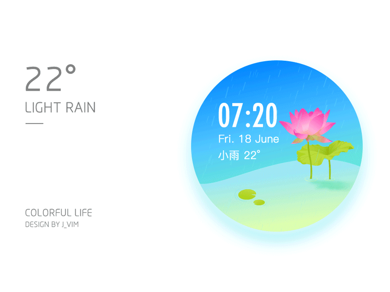 COLORFUL LIFE ui watch weather