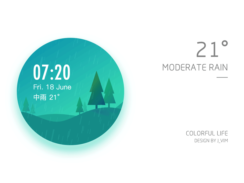COLORFUL LIFE ui watch weather