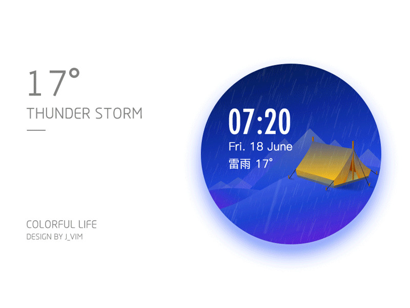 COlORFUL LIFE ui watch weather