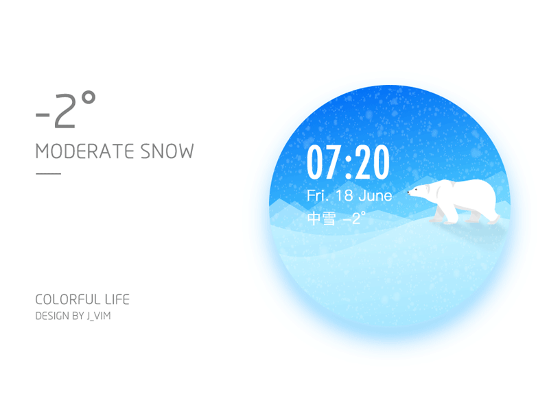 COlORFUL LIFE ui watch weather