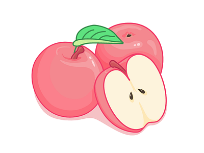 Vector illustration 「apple」