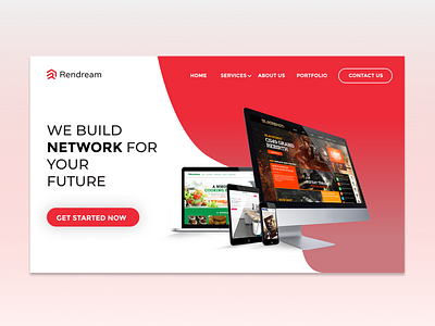 Rendream creative landing page creative landing page ui user interface ux website design