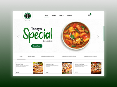 UI/UX for food delivery website creative design landing page ui user interface website design