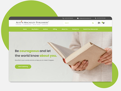 Website Redesign of Books publications creative landing page ui user interface ux website design