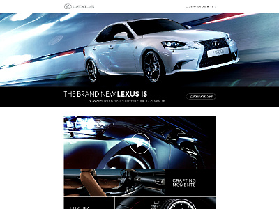 Lexus Project agency brand landing page one page ui ux web design