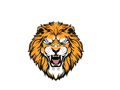 LionKing face illustration in Adobe illustration
