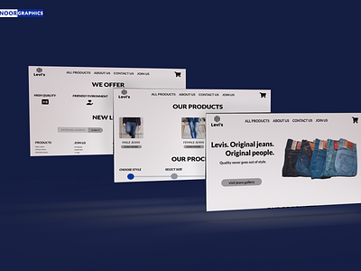 Mockup of website user-interface design