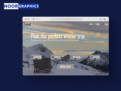 Front page User-Interface Design of Travel website design graphic design ui website
