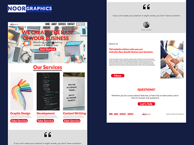 User-Interface design of website landing page branding design graphic design ui ux website