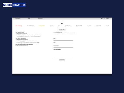 Redesign Contact Page of J.