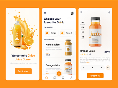 Online Juice Store Mobile App Design