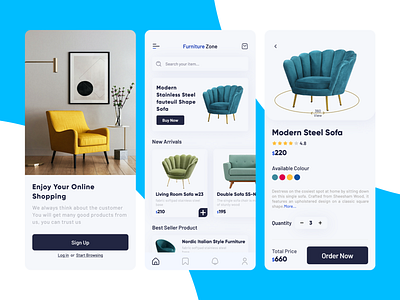 Online Furniture Store Mobile App Design