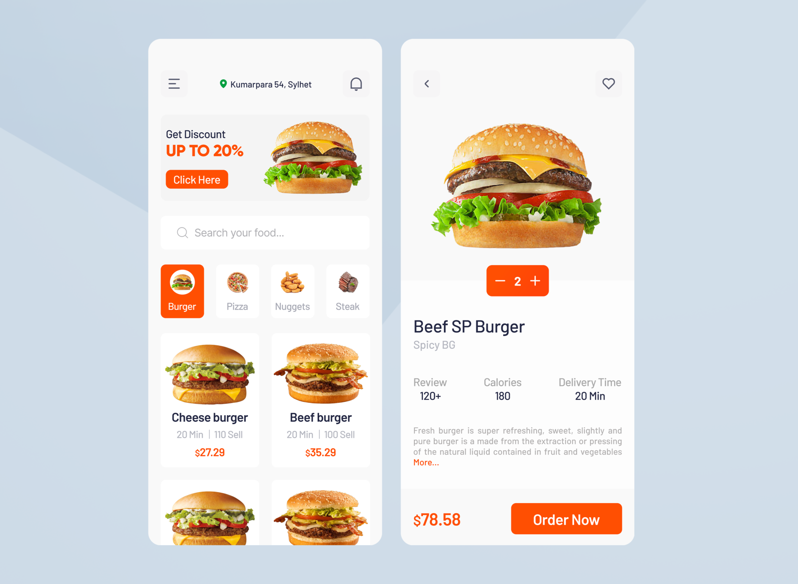 Food delivery mobile app by Abdul Hamid Shakib on Dribbble