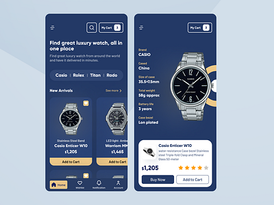 Watch dtore mobile app ui