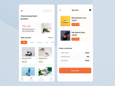 E-Commerce mobile app ui design