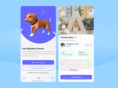 Dog Adoption Mobile App UI/UX Design